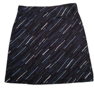 Kenneth Cole Faux Wrap Skirt Small Blue